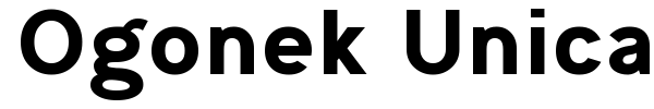 Ogonek Unicase font preview